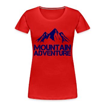 mountain adventure - Frauen Premium Bio T-Shirt - Rot - Vorne - Mia (176cm)