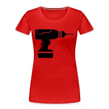 Bohrmaschine - Frauen Premium Bio T-Shirt - Rot - Vorne - Mia (176cm)
