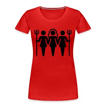 Brideguard (no text) - Frauen Premium Bio T-Shirt - Rot - Vorne - Mia (176cm)
