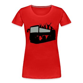 Tour Bus & tourisme - T-shirt bio Premium Femme - rouge - Devant - Mia (176cm)