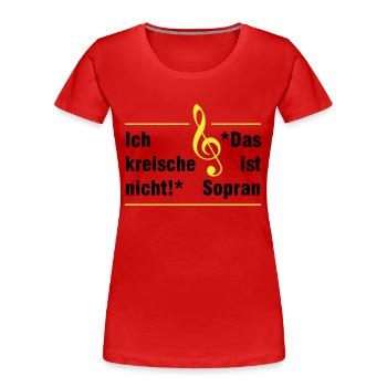 Sopran - Frauen Premium Bio T-Shirt - Rot - Vorne - Mia (176cm)