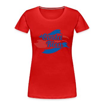 Costa Rica - T-shirt bio Premium Femme - rouge - Devant - Mia (176cm)