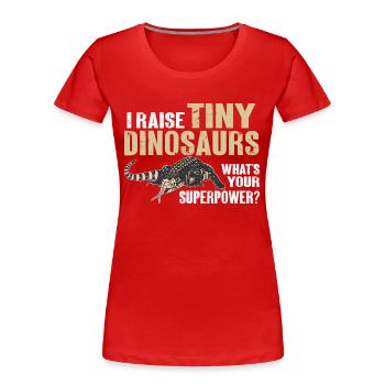 Tegu Eidechse Reptil Herpetologe - Frauen Premium Bio T-Shirt - Rot - Vorne - Mia (176cm)