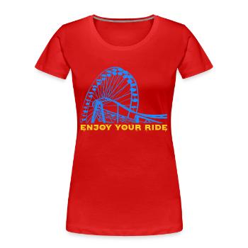 GENIESSEN SIE IHRE FAHRT - Frauen Premium Bio T-Shirt - Rot - Vorne - Mia (176cm)