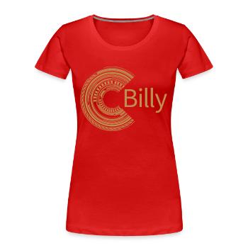 For Billy - Women's Premium Organic T-Shirt - red - Front - Mia (176cm)