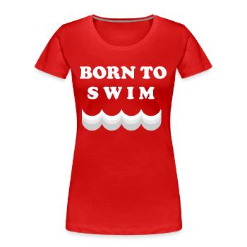 Triathlon Swim Bike Run Marathon - Frauen Premium Bio T-Shirt - Rot - Vorne - Mia (176cm)
