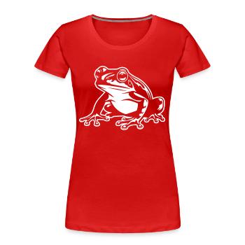 Frosch Amphibie Kröte - Frauen Premium Bio T-Shirt - Rot - Vorne - Mia (176cm)