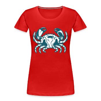 Meerestiere - Frauen Premium Bio T-Shirt - Rot - Vorne - Mia (176cm)