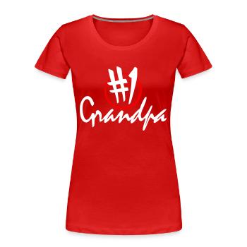 Personne 1 Numéro Un Grand-père Meilleur Grand-père Grand-père Grand-père - T-shirt bio Premium Femme - rouge - Devant - Mia (176cm)