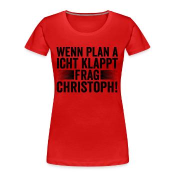 First name Chris Christoph - Women's Premium Organic T-Shirt - red - Front - Mia (176cm)