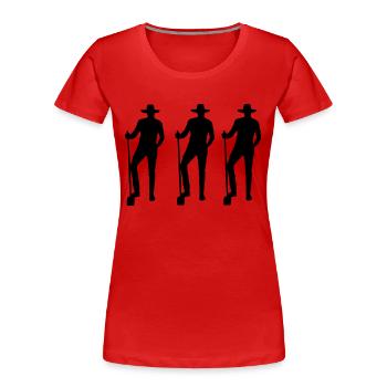 Farmer - Frauen Premium Bio T-Shirt - Rot - Vorne - Mia (176cm)
