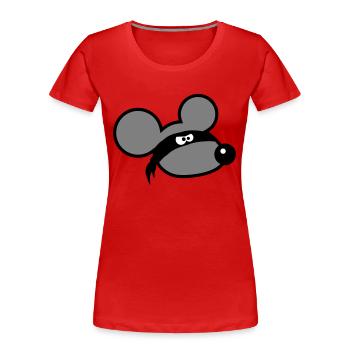 Mouse Evil Robber Ninja Raid Thief Cloth Eyes - Women's Premium Organic T-Shirt - red - Front - Mia (176cm)