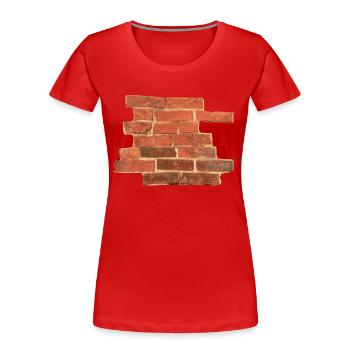 Mauern - Frauen Premium Bio T-Shirt - Rot - Vorne - Mia (176cm)