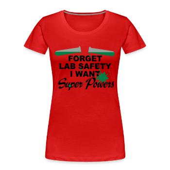 Chemie - Frauen Premium Bio T-Shirt - Rot - Vorne - Mia (176cm)