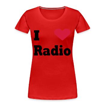 i love radio - Frauen Premium Bio T-Shirt - Rot - Vorne - Mia (176cm)