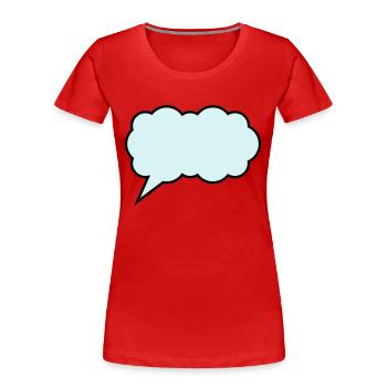 sprechblase cloud - Frauen Premium Bio T-Shirt - Rot - Vorne - Mia (176cm)
