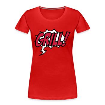grillage - T-shirt bio Premium Femme - rouge - Devant - Mia (176cm)