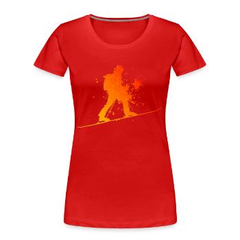 Ski Tour Ski Men Ski Touring Women Skiing Tour - Women's Premium Organic T-Shirt - red - Front - Mia (176cm)
