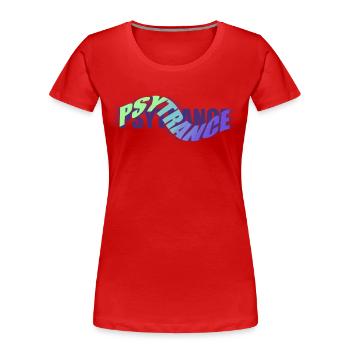 PSYTRANCE - Women's Premium Organic T-Shirt - red - Front - Mia (176cm)