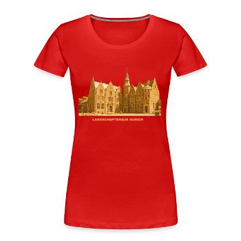 Aurich, Landschaftshaus, East Frisia, Lower Saxony - Women's Premium Organic T-Shirt - red - Front - Mia (176cm)
