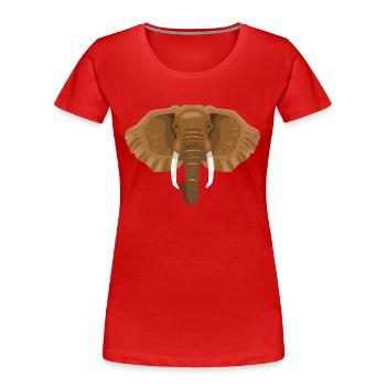 Wildtiere - Frauen Premium Bio T-Shirt - Rot - Vorne - Mia (176cm)