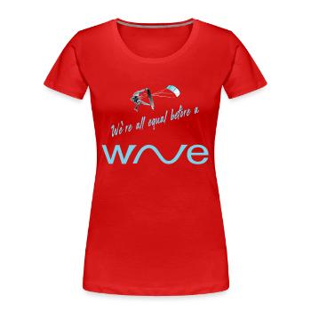 surf - Frauen Premium Bio T-Shirt - Rot - Vorne - Mia (176cm)
