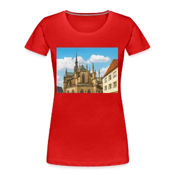 Marienkirche Osnabrück - Frauen Premium Bio T-Shirt - Rot - Vorne - Mia (176cm)