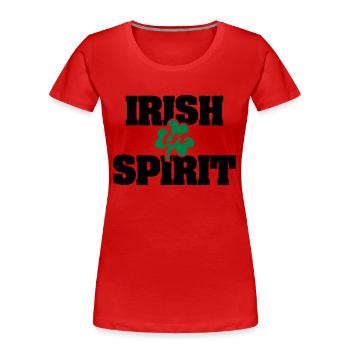 Irish in Spirit - Frauen Premium Bio T-Shirt - Rot - Vorne - Mia (176cm)
