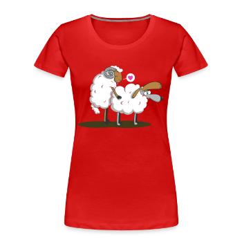 Camouflage - T-shirt bio Premium Femme - rouge - Devant - Mia (176cm)