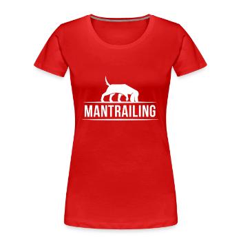 T-Shirt Mantrailer Search Dog - Women's Premium Organic T-Shirt - red - Front - Mia (176cm)
