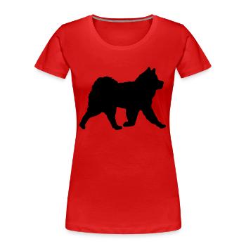 Tatzy-Rasi V - Frauen Premium Bio T-Shirt - Rot - Vorne - Mia (176cm)