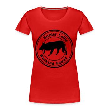 BC Working Squad - Frauen Premium Bio T-Shirt - Rot - Vorne - Mia (176cm)