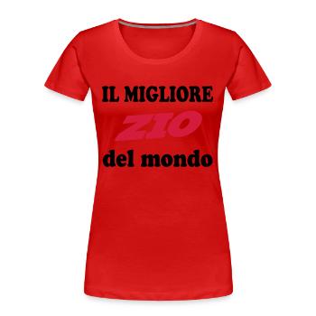 Il migliore zio del mondo - Frauen Premium Bio T-Shirt - Rot - Vorne - Mia (176cm)