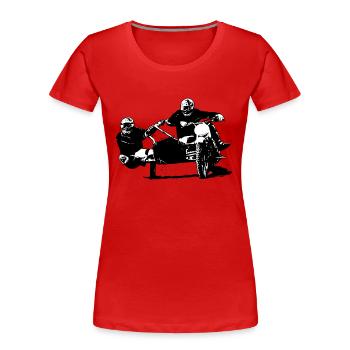 Sidecar Moto Cross - Frauen Premium Bio T-Shirt - Rot - Vorne - Mia (176cm)