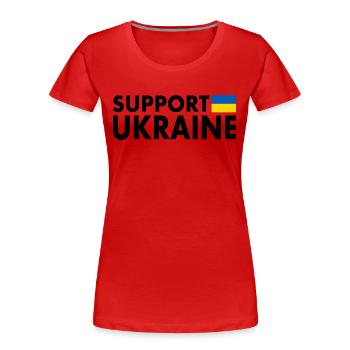 Support ukraine - T-shirt bio Premium Femme - rouge - Devant - Mia (176cm)