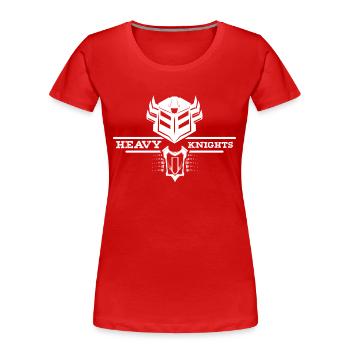 Chevaliers lourds - T-shirt bio Premium Femme - rouge - Devant - Mia (176cm)