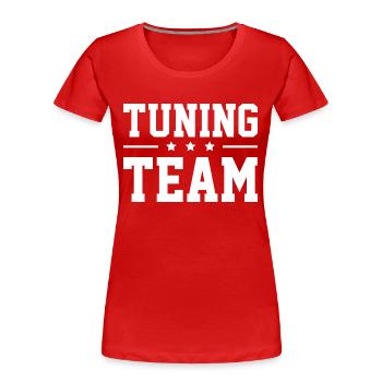 Tuning Team - Frauen Premium Bio T-Shirt - Rot - Vorne - Mia (176cm)