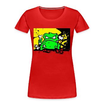 Strassen Monster - Frauen Premium Bio T-Shirt - Rot - Vorne - Mia (176cm)