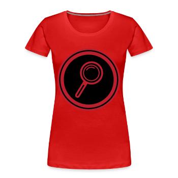 Lupe Symbol - Frauen Premium Bio T-Shirt - Rot - Vorne - Mia (176cm)