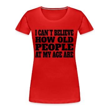 Rentner Dad Oma Rentenbeginn Opa Renteneintritt - Frauen Premium Bio T-Shirt - Rot - Vorne - Mia (176cm)