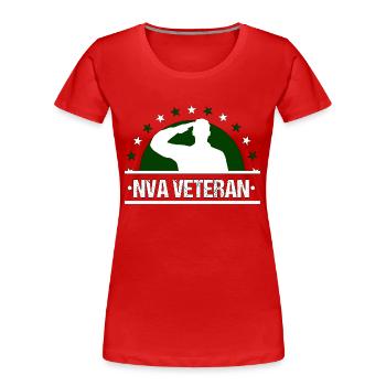 DDR Veteran Armee Militär Geschenk - Frauen Premium Bio T-Shirt - Rot - Vorne - Mia (176cm)
