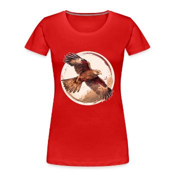 Rotmilan Greifvogel - Frauen Premium Bio T-Shirt - Rot - Vorne - Mia (176cm)