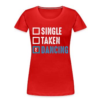Danse Musique de danse - T-shirt bio Premium Femme - rouge - Devant - Mia (176cm)