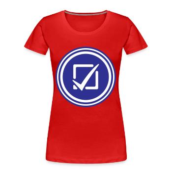 Cochez la case - T-shirt bio Premium Femme - rouge - Devant - Mia (176cm)