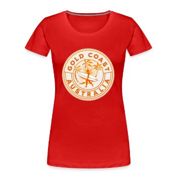 Gold Coast Australia Vintage - Women's Premium Organic T-Shirt - red - Front - Mia (176cm)