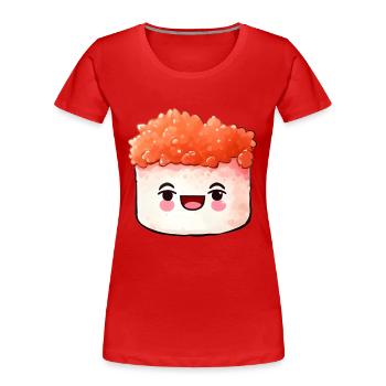 Sushi - Frauen Premium Bio T-Shirt - Rot - Vorne - Mia (176cm)