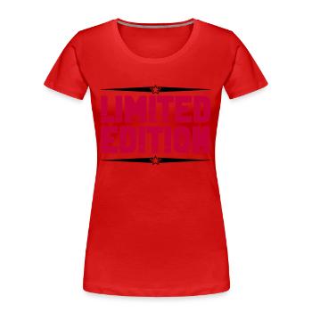 limited edition - Frauen Premium Bio T-Shirt - Rot - Vorne - Mia (176cm)