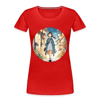 Anime / Comic / Japanese / Animation / Cartoon - Women's Premium Organic T-Shirt - red - Front - Mia (176cm)
