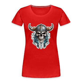 Viking / Thor / Odin / Nordique / Celtique - T-shirt bio Premium Femme - rouge - Devant - Mia (176cm)