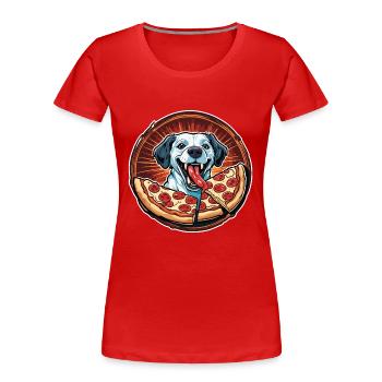Pizza / Fast Food / Italian / Margherita - Women's Premium Organic T-Shirt - red - Front - Mia (176cm)